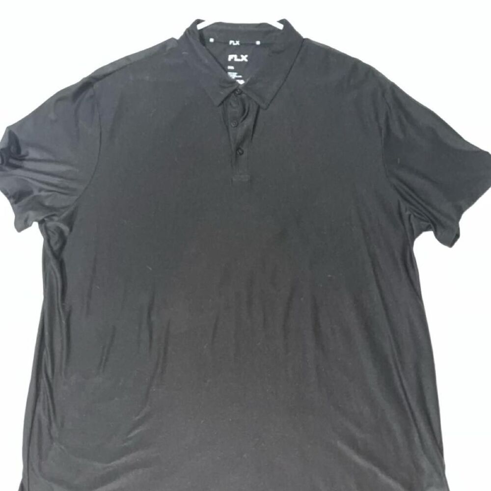 Flx Men's Black Polo-shirts